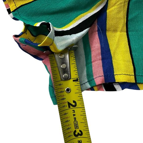 Forever 21 Multicolor Striped High Rise Mini Shorts Women's Size Medium  67-39-2 - Picture 5 of 6